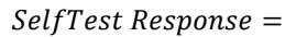 SelfTest Response text snippet