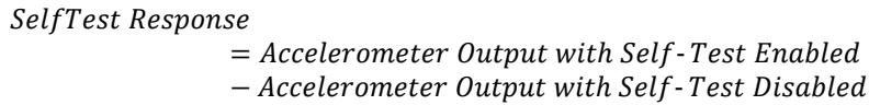 Formula for SelfTest Response calculation