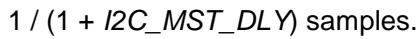 Mathematical formula snippet for I2C master delay samples